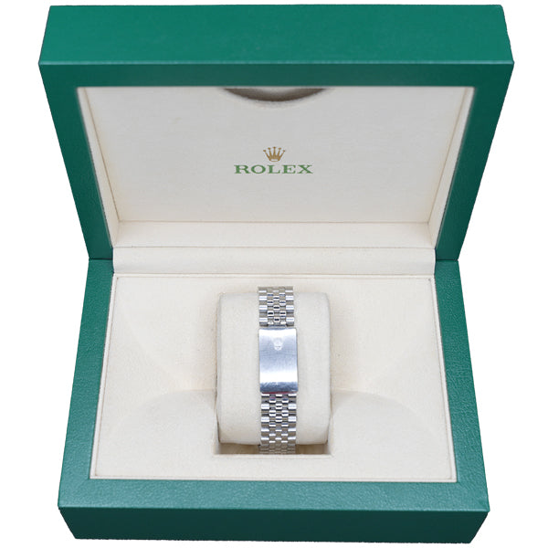 ROLEX DATEJUST SILVER GREY FACE STONE - 16200