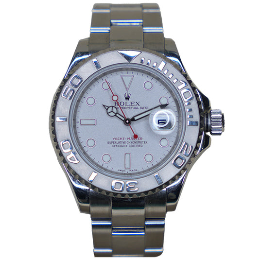 ROLEX  YACHTMASTER SILVER WHITE FACE - 16622