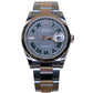 ROLEX DATEJUST TWO TONE GREY FACE GREEN ROMANX - 126201