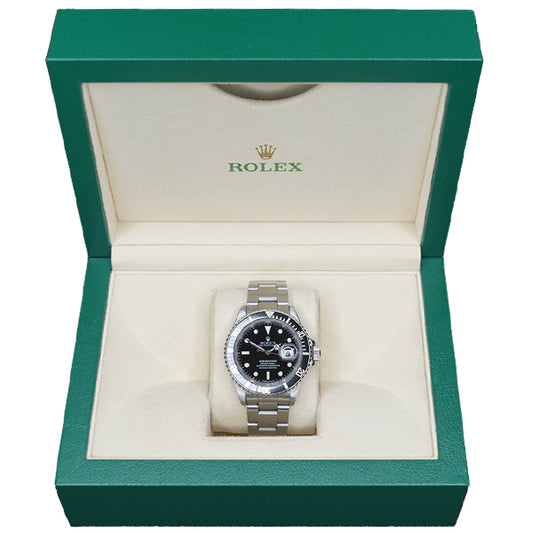 ROLEX SUBMARINER SILVER BLACK FACE - 16610