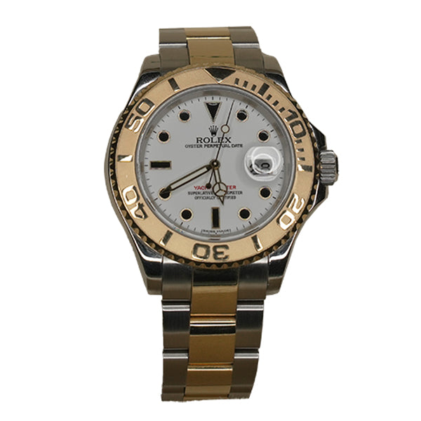 ROLEX YACHTMASTER TWO TONE WHITE FACE