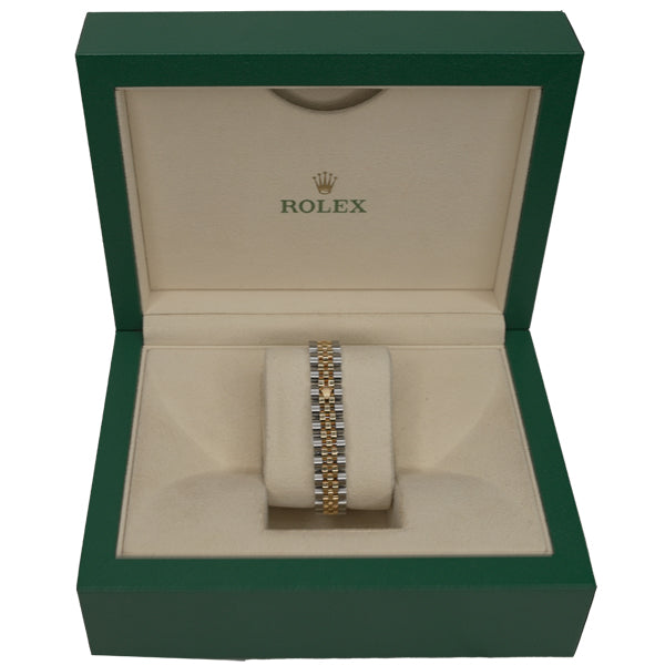 ROLEX DATEJUST TWO TONE WHITE TEXTURE FACE STONE - 179313