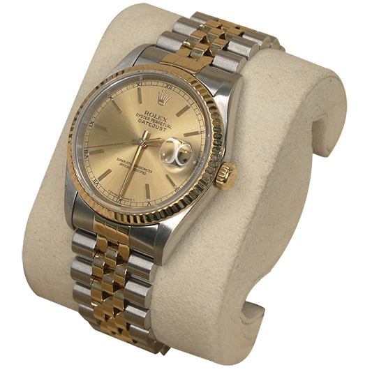 ROLEX DATEJUST TWO TONE GOLD FACE - 16233