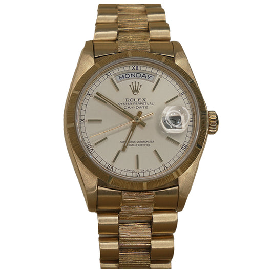 ROLEX DAY-DATE GOLD BEIGE FACE ROMANX - 18078