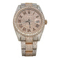 ROLEX DATEJUST TWO TONE ROSEGOLD STONES ROMANX - 126300