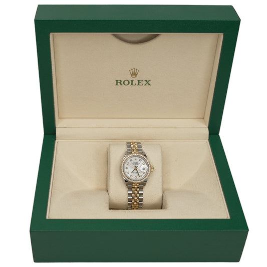 ROLEX DATEJUST TWO TONE WHITE FACE STONES - 279383RBR