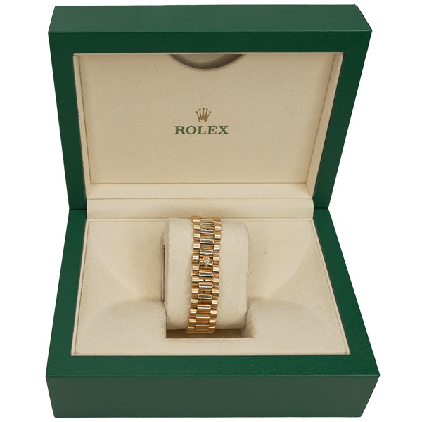 ROLEX DAY-DATE GOLD STONES ROMANX RED FACE - 18238