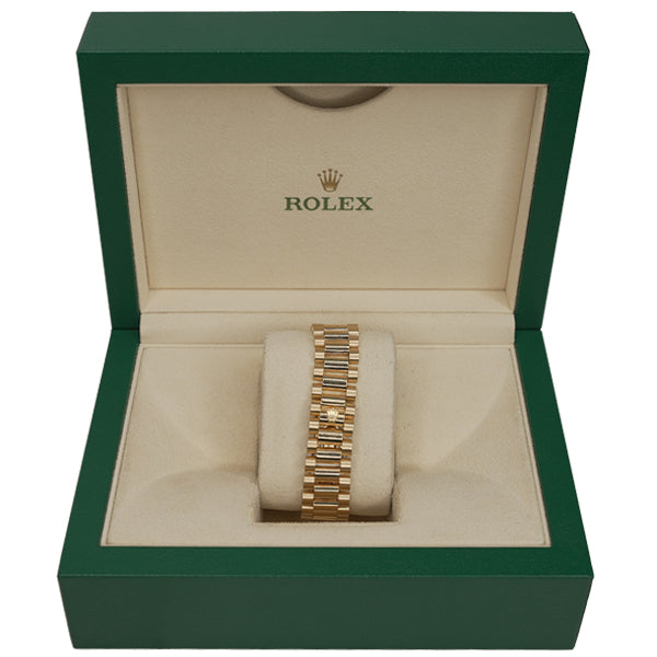 ROLEX DAY-DATE GOLD WHITE FACE ROMANX - 1803