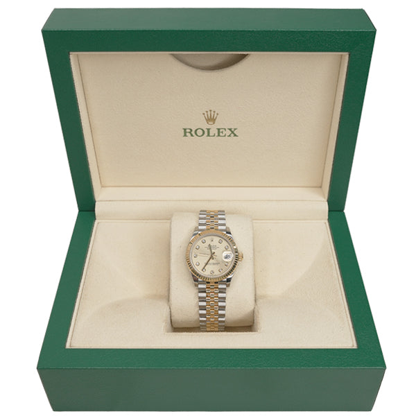 ROLEX DATEJUST TWO TONE BEIGE FACE STONE - 278273