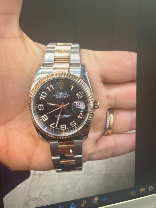 Rolex Date Just Two Tone