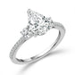 Diamond Bridal Ring 1 1/2 ct tw Center PE 14k Yellow Gold