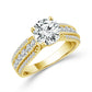 Diamond Bridal Ring 1 1/2 ct tw Center RD 14k Yellow Gold