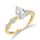 Diamond Bridal Ring 1 1/2 ct tw Center PE 14k Yellow Gold