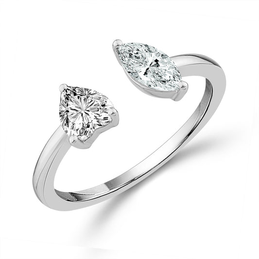 Diamond Engagement Ring 0.90 ct tw 14k White Gold