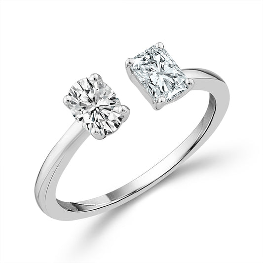 Diamond Engagement Ring 0.90 ct tw 14k White Gold