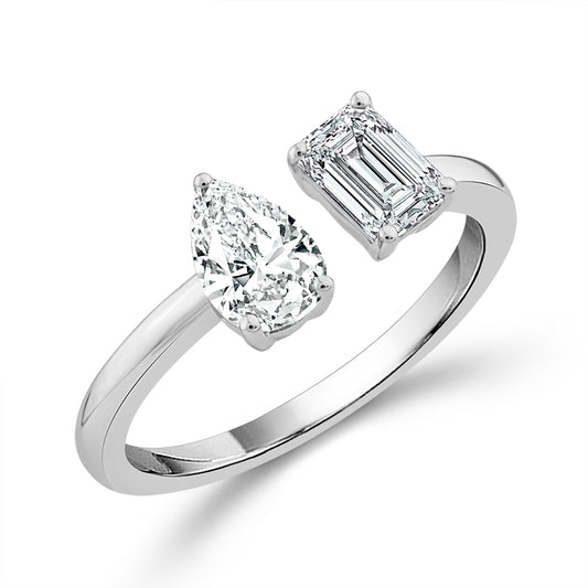 Diamond Engagement Ring 0.90 ct tw 14k White Gold