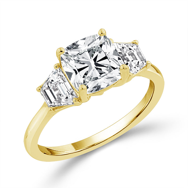 Diamond Bridal Ring 2 ct tw Center CU 14k Yellow Gold