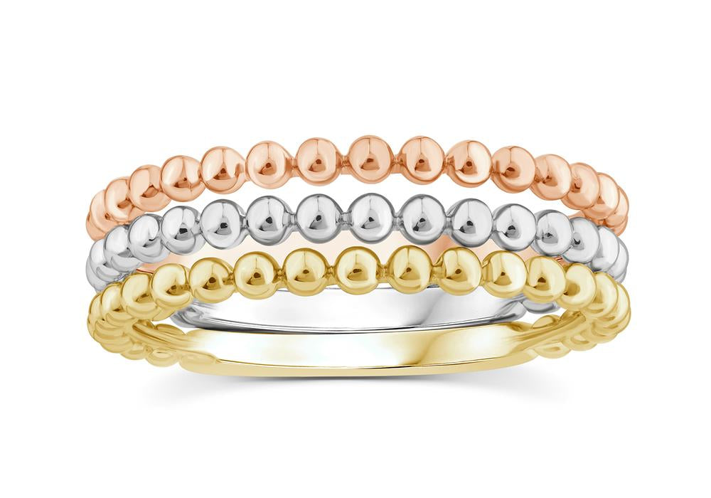 Tracer Band 14k White Gold+14k Yellow Gold+14k Rose Gold