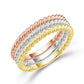 Tracer Band 14k White Gold+14k Yellow Gold+14k Rose Gold