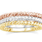 Tracer Band 14k White Gold+14k Yellow Gold+14k Rose Gold