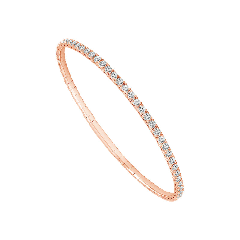 Diamond Bangle 7.25 ct tw 14k White Gold