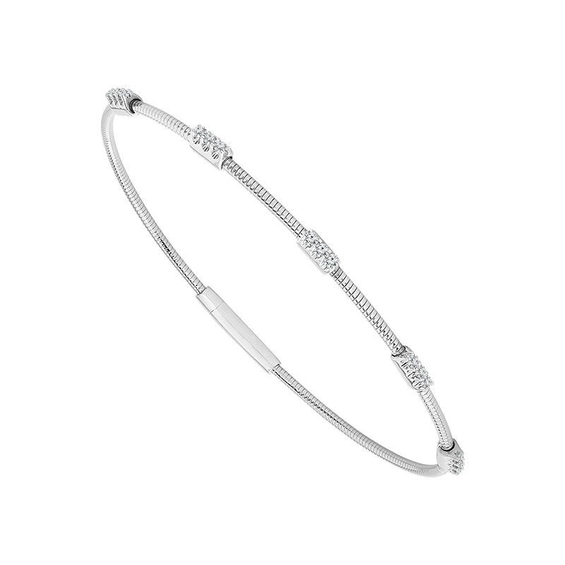 Diamond Bangle 0.20 ct tw 14k White Gold