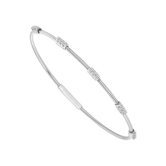 Diamond Bangle 0.20 ct tw 14k White Gold