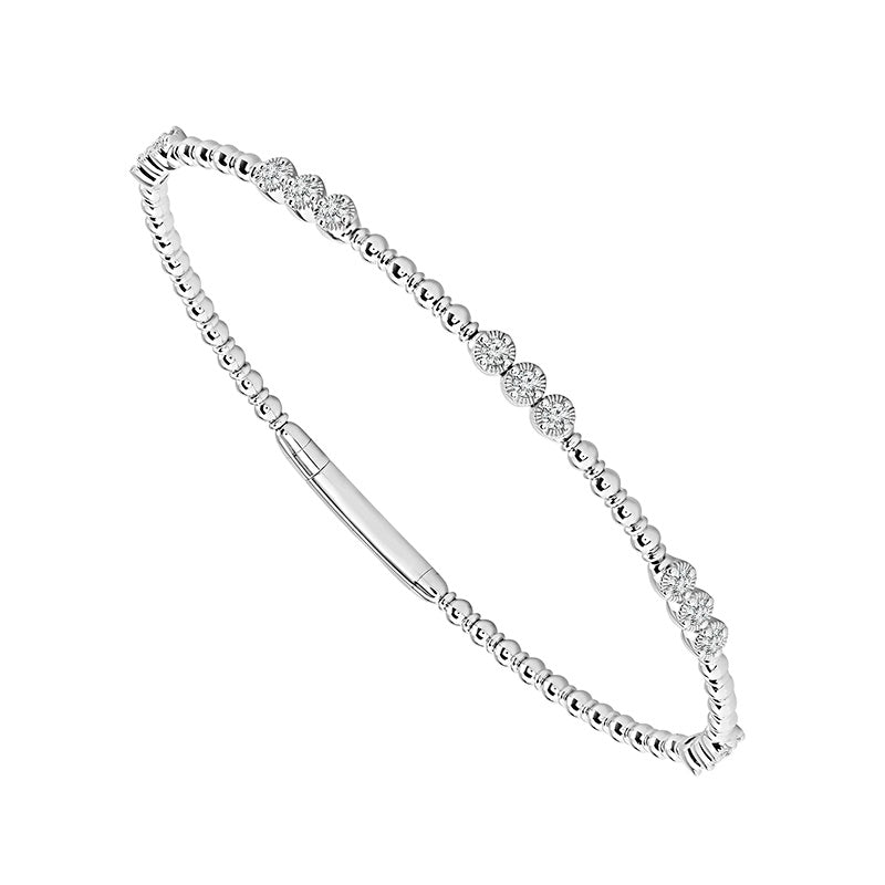 Diamond Bangle 0.50 ct tw 14k White Gold