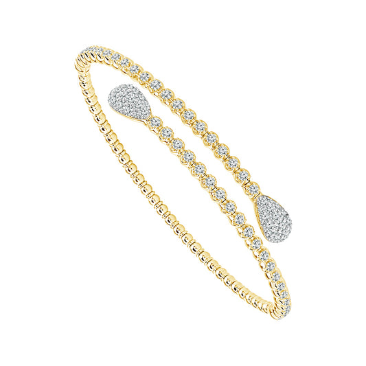 Diamond Bangle 1.60 ct tw 14k Yellow Gold