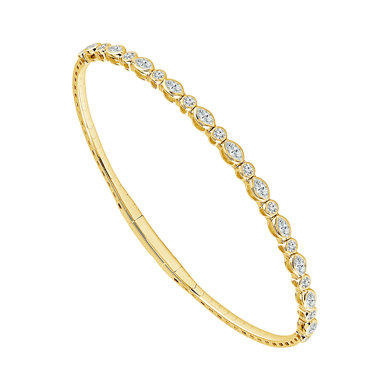 Diamond Bangle 1.50 ct tw 14k Yellow Gold