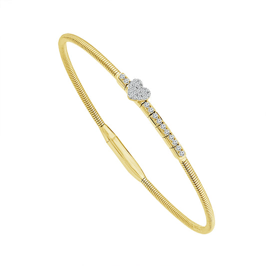 Diamond Bangle 0.20 ct tw 14k Yellow Gold