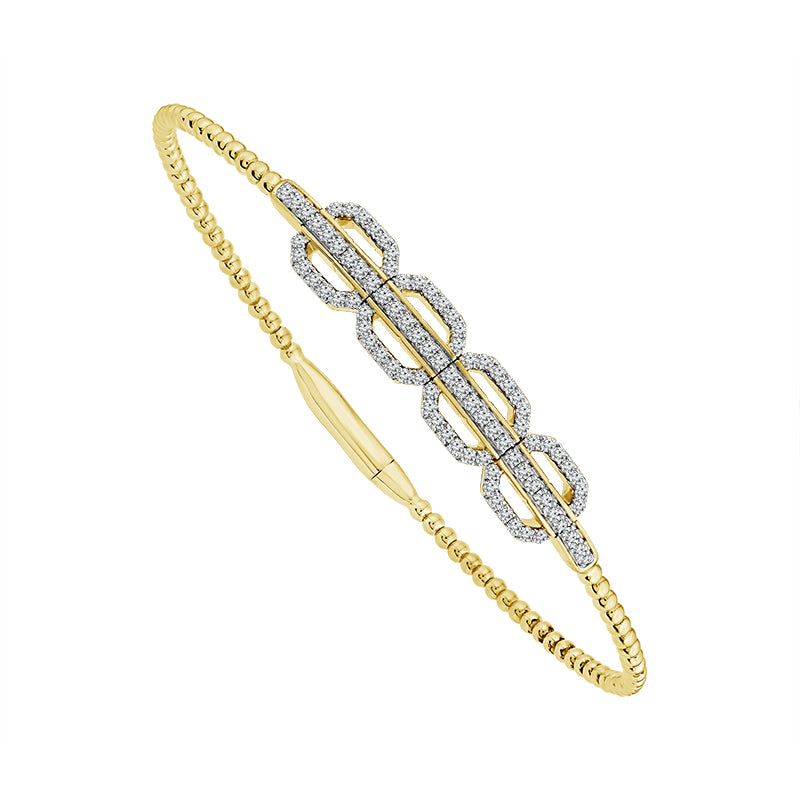 Diamond Bangle 0.63 ct tw 14k Yellow Gold