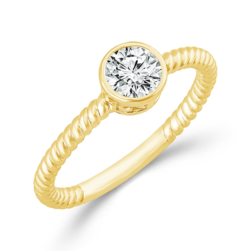 Diamond Solitaire Ring 0.50 ct tw 14k Yellow Gold