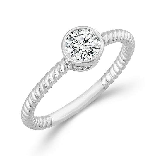 Diamond Solitaire Ring 0.50 ct tw 14k Yellow Gold