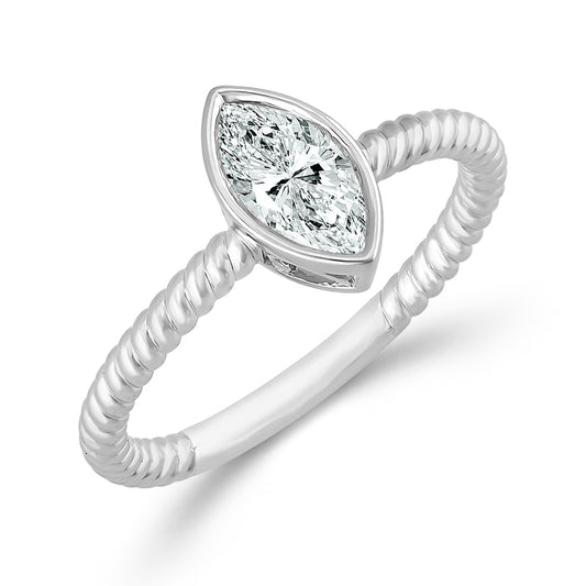 Diamond Solitaire Ring 0.50 ct tw 10k Yellow Gold