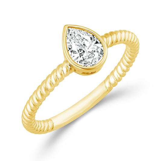 Diamond Solitaire Ring 0.50 ct tw 10k Yellow Gold