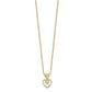 14K Yellow Gold, 3mm Aquamarine Heart Birthstone Necklace