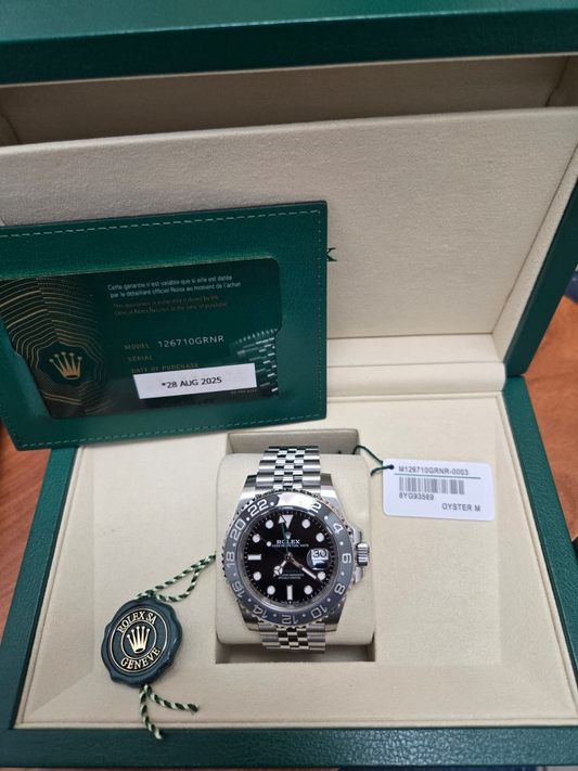 ROLEX GMT MASTER II BRUCE WAYNE S/STEEL 40MM - 126710GRNR
