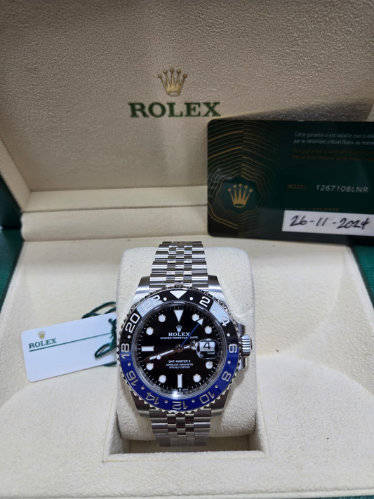 ROLEX GMT MASTER II S/STEEL 40MM - 126710BLNR