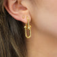 Paper-Clip Earrings In 18K Yellow Gold