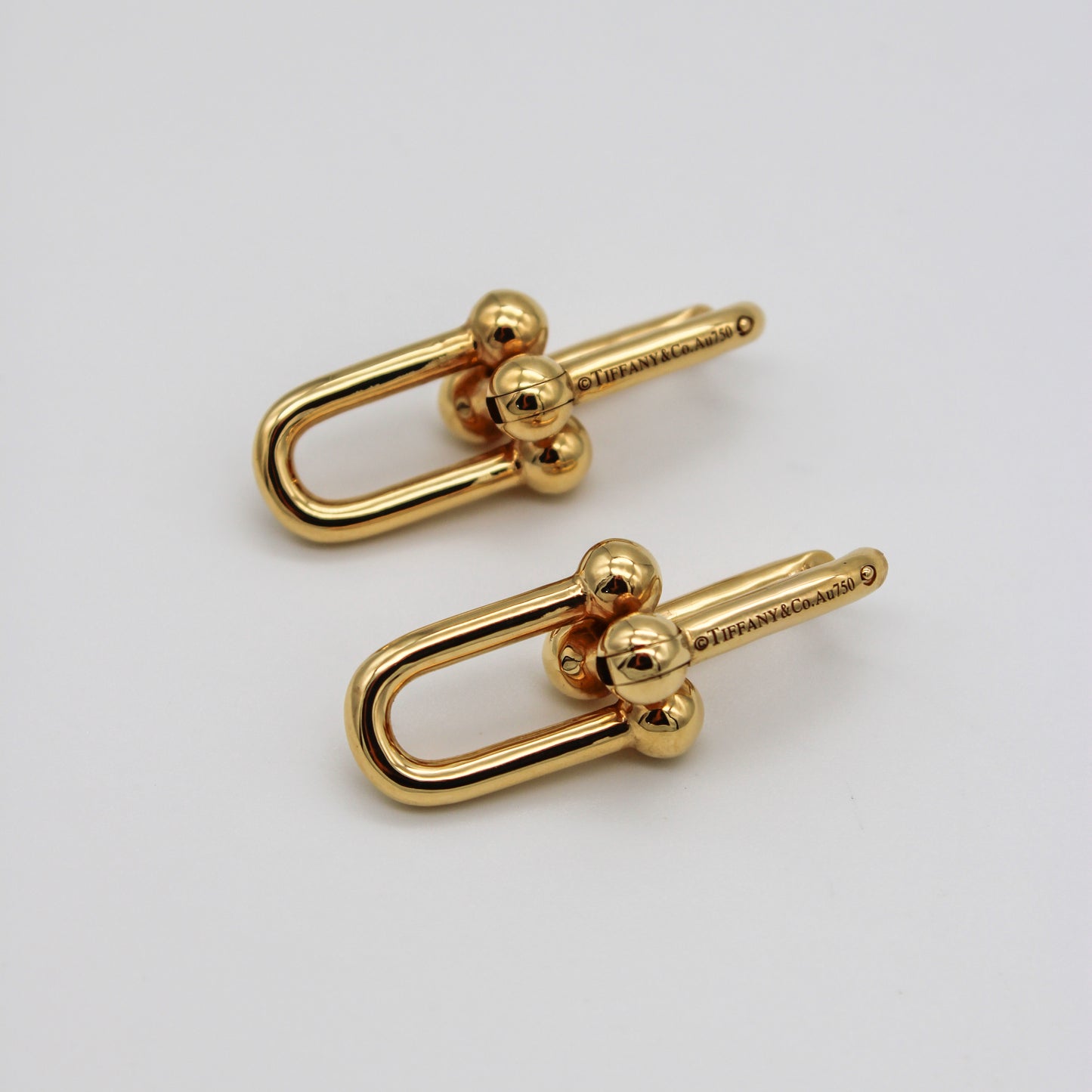 Paper-Clip Earrings In 18K Yellow Gold