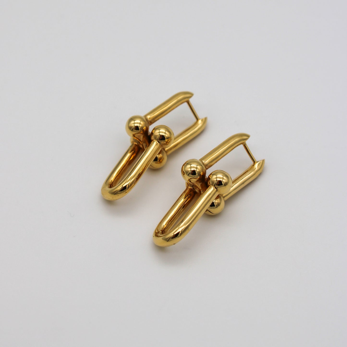 Paper-Clip Earrings In 18K Yellow Gold