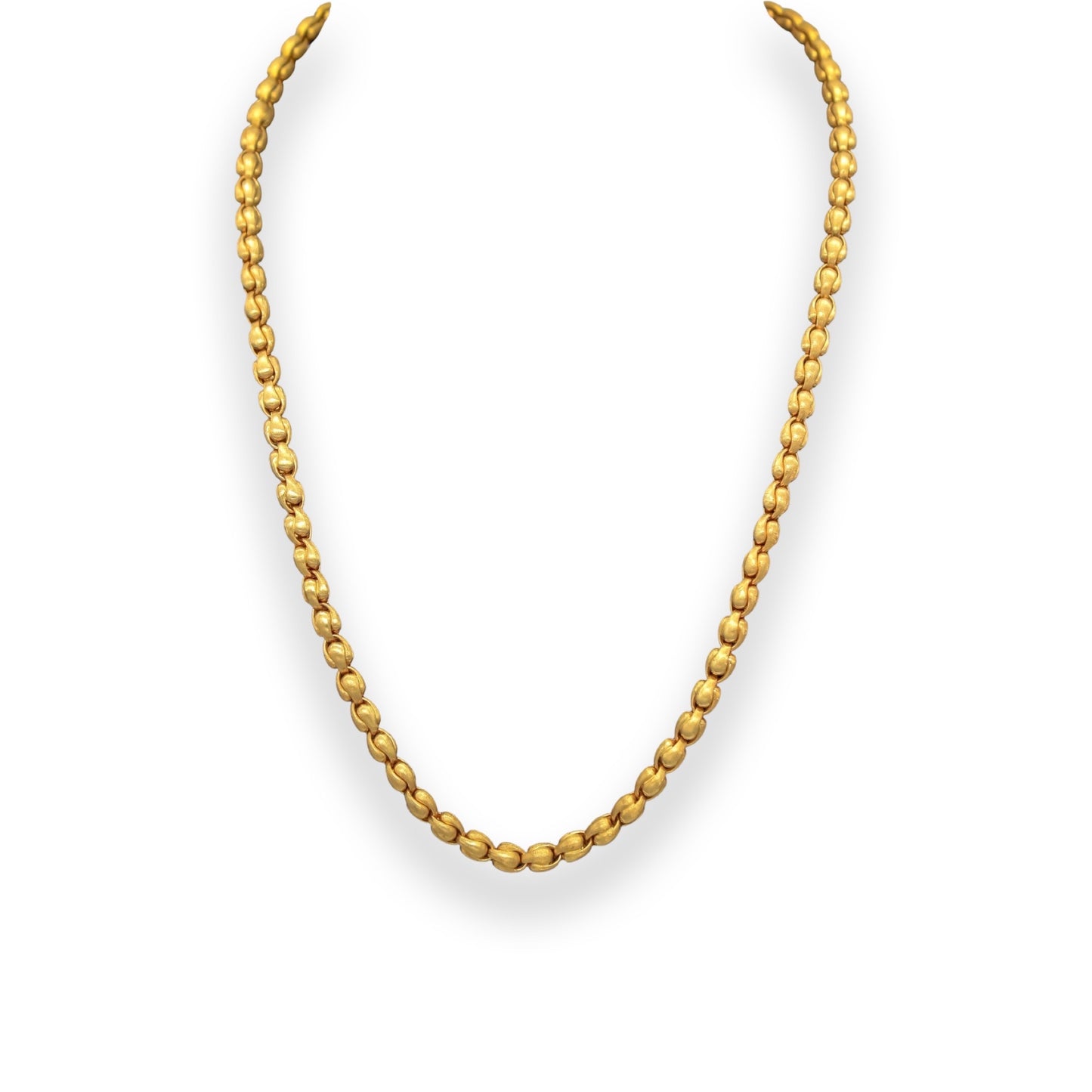 Collar de cadena de lujo para mujer en oro amarillo de 18 quilates