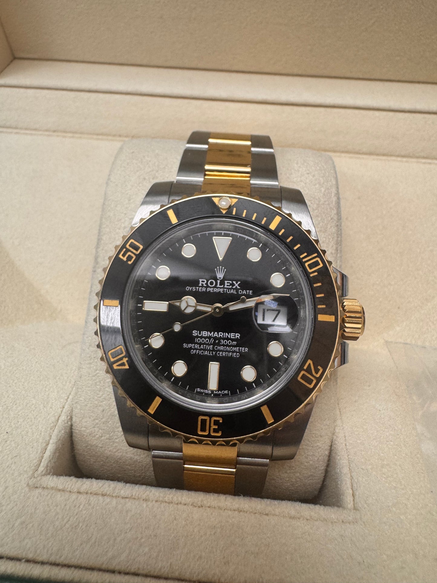 PAYMENT ROLEX SUBMARINO TWO TONE