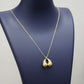 Teardrop Charm Necklace, Trendy Waterdrop Pair Necklace, In 14K Yellow Gold