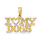 14k I HEART MY DOGS Pendant