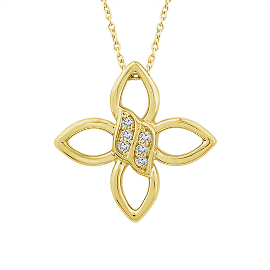 Diamond Fashion Pendant 0.02 ct tw 10k Yellow Gold