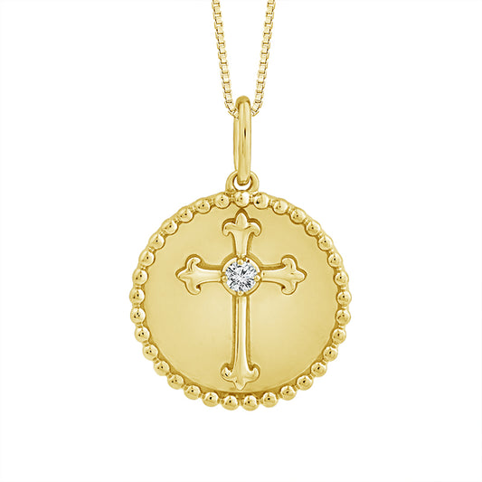 Diamond Fashion Pendant 0.03 ct tw 10k Yellow Gold