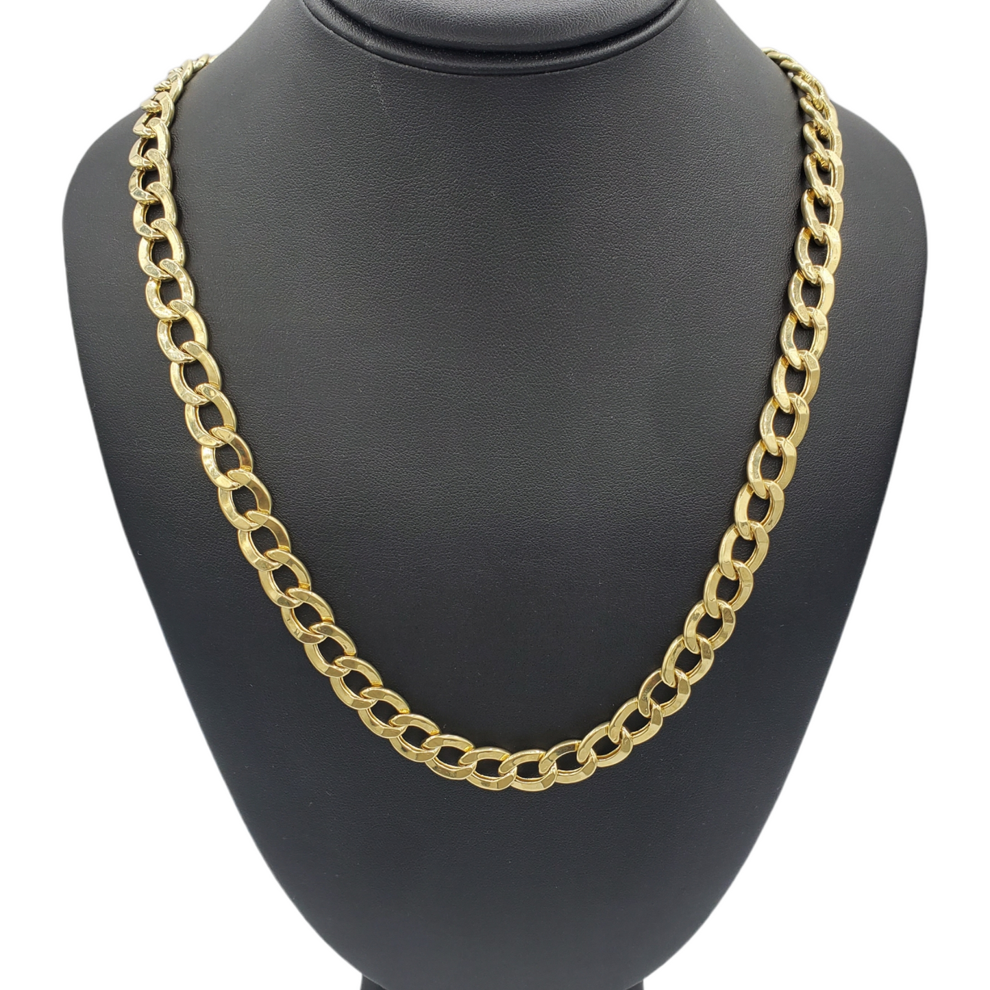 14K Hollow Yellow Gold Cuban American Link Chain