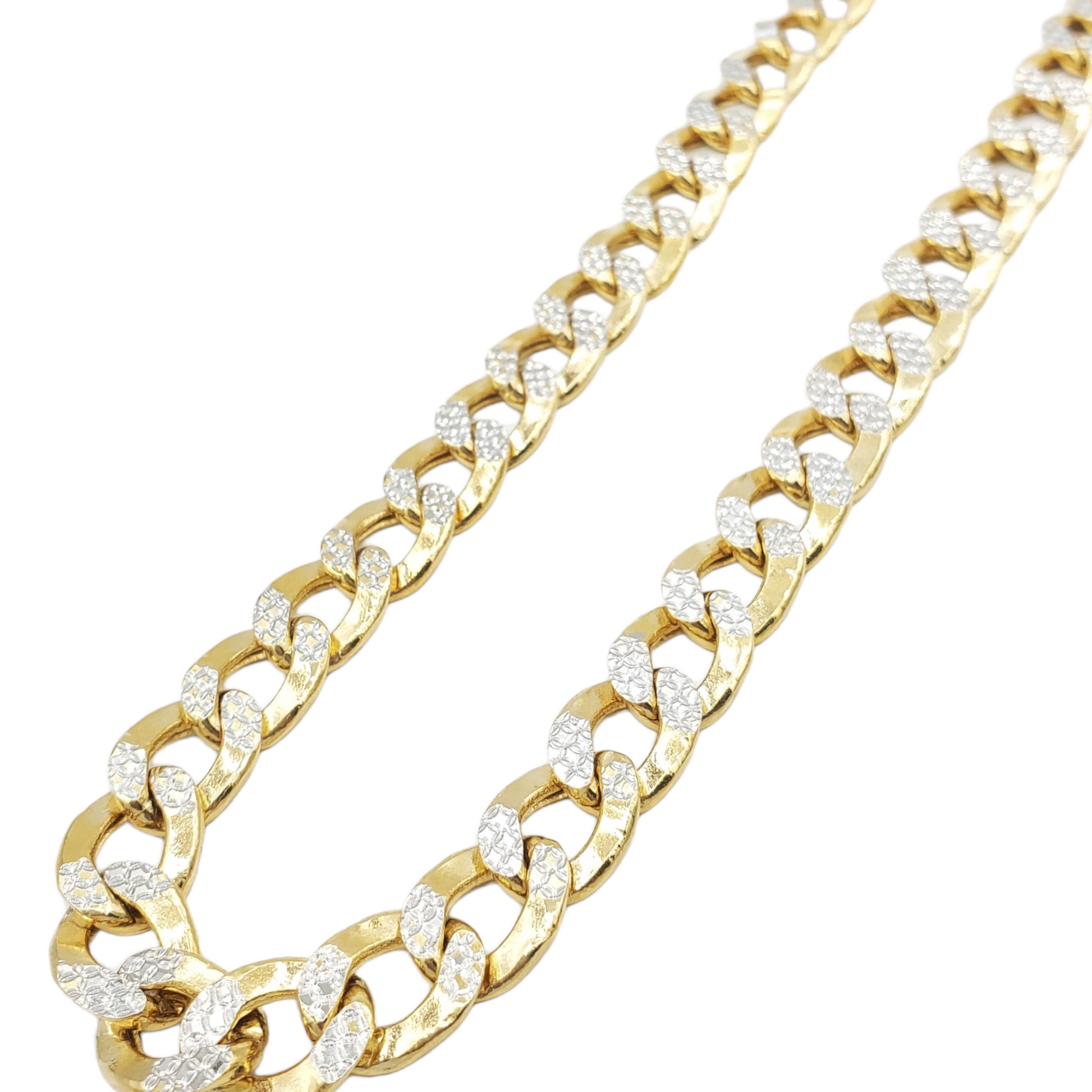 10K Hollow Gold Cuban American Link Diamond Cut Chain Ariel s Jewelry